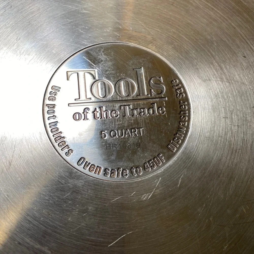 Tools of the Trade 5 Qt Stainless Steel Stock Pot w/Lid Induction Compatible